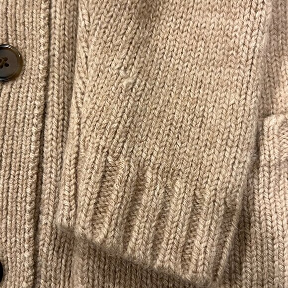 Lauren Ralph Lauren Camel Hair Wool Cardigan, Tan, S - Picture 6 of 11